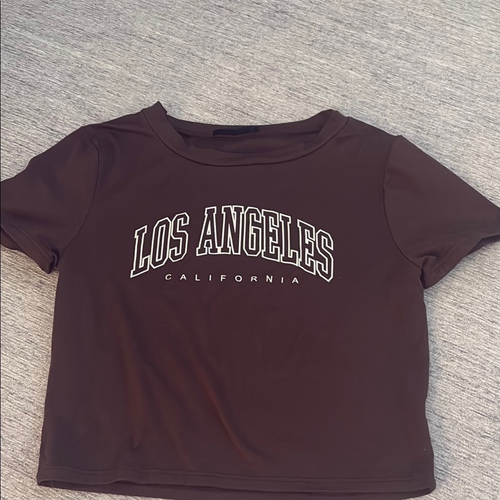 Brown Los Angeles Graphic Tee